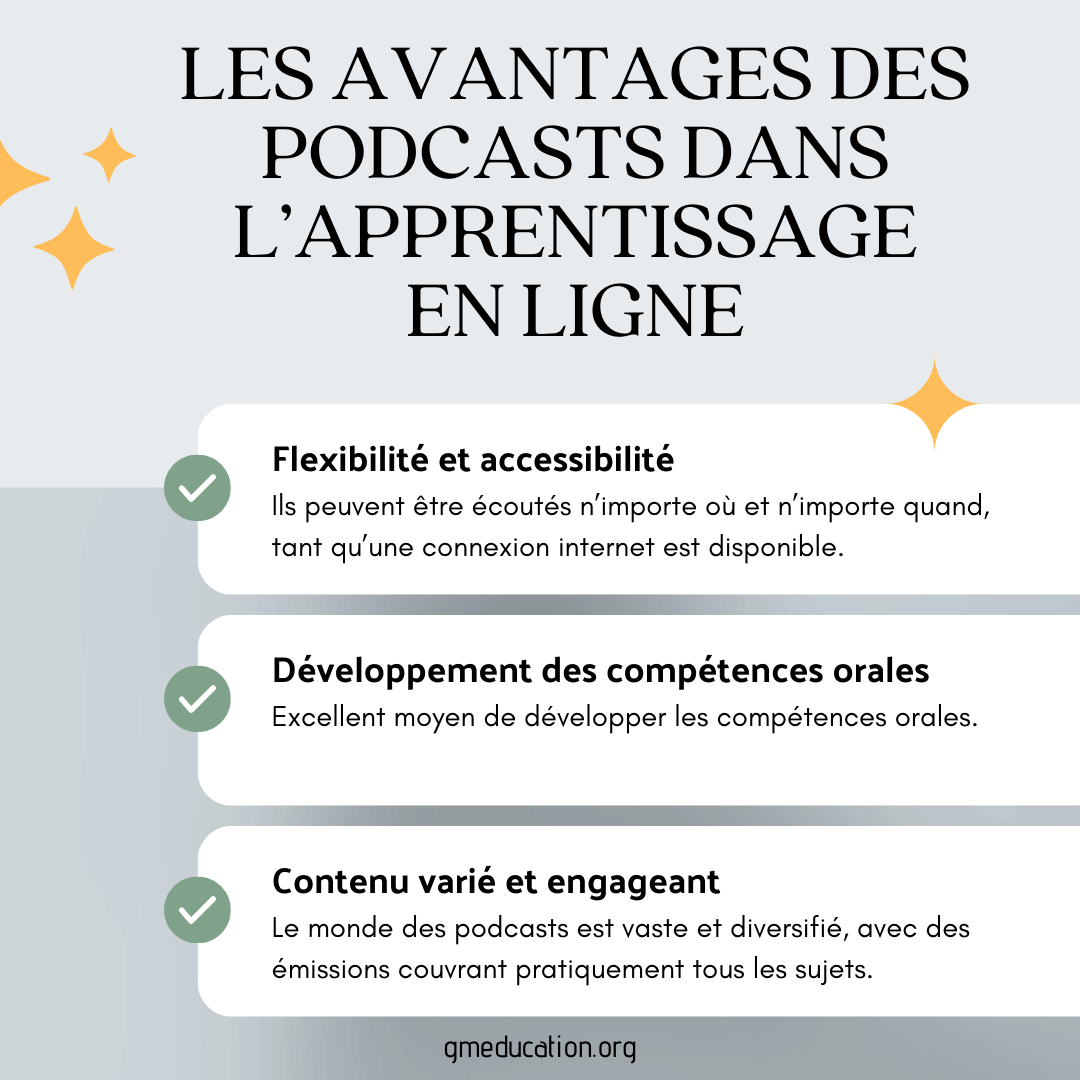 avantage podcast apprentissage